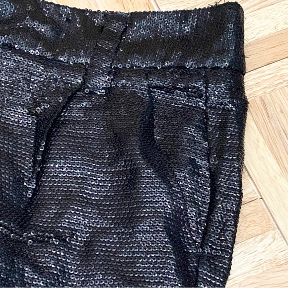 Alice + Olivia Arthur Sequin Pants Black Sequin Dress Pants Size 2 - Picture 9 of 16